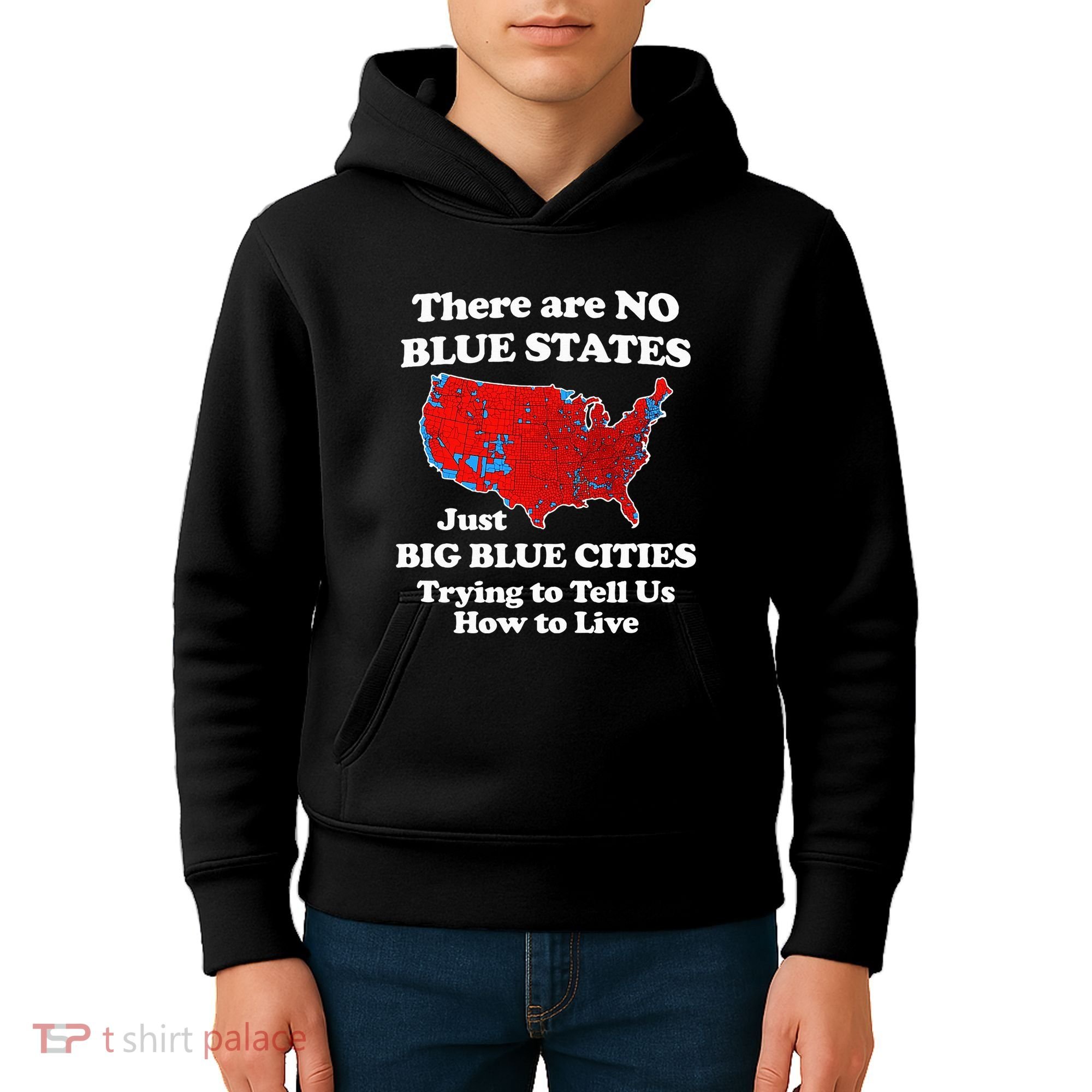 There Are No Blue States Only Big Blue Cities Kids Hoodie