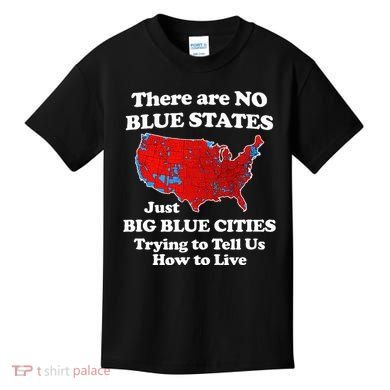 There Are No Blue States Only Big Blue Cities Kids T-Shirt