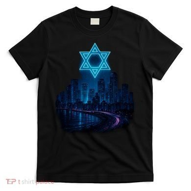 Tel Aviv Neon Futuristic T-Shirt