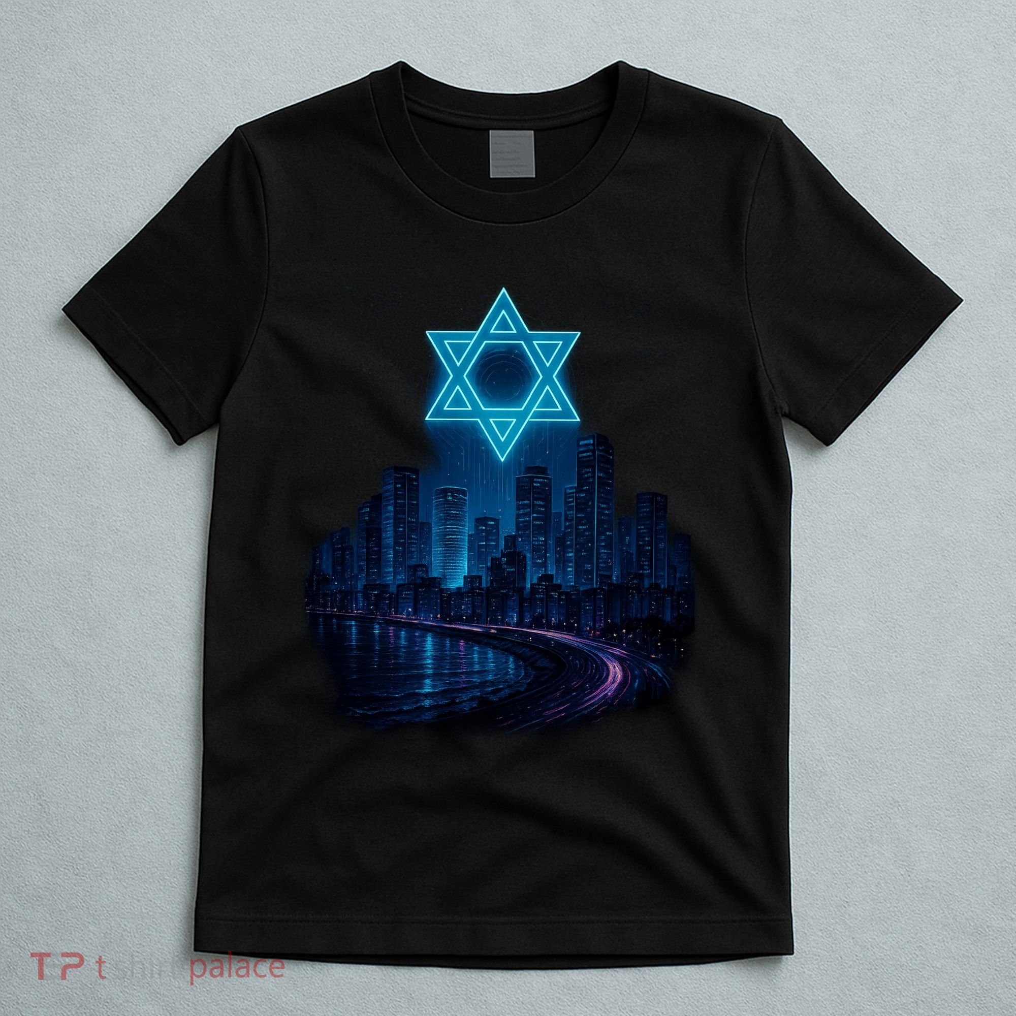 Tel Aviv Neon Futuristic T-Shirt