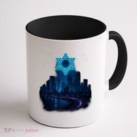 Tel Aviv Neon Futuristic Coffee Mug thumb 1