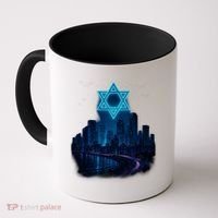 Tel Aviv Neon Futuristic Coffee Mug thumb 0