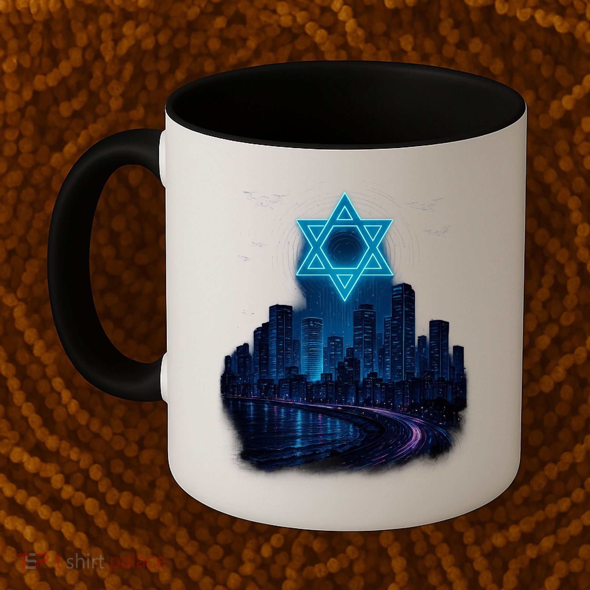 Tel Aviv Neon Futuristic Coffee Mug