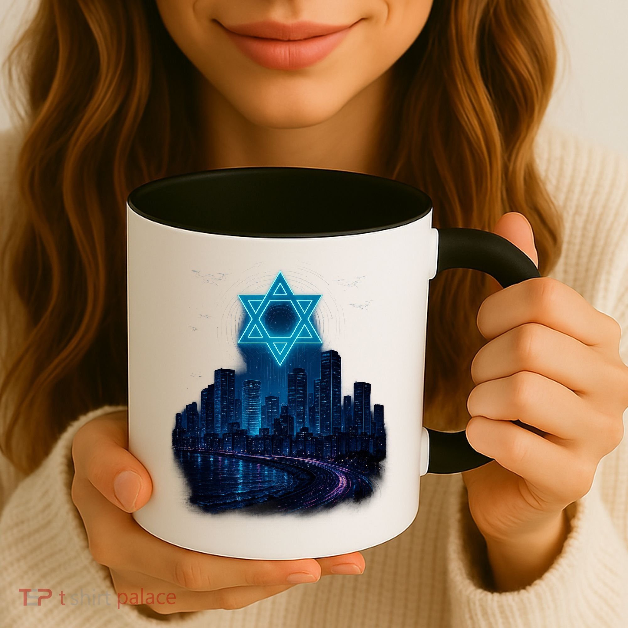Tel Aviv Neon Futuristic Coffee Mug