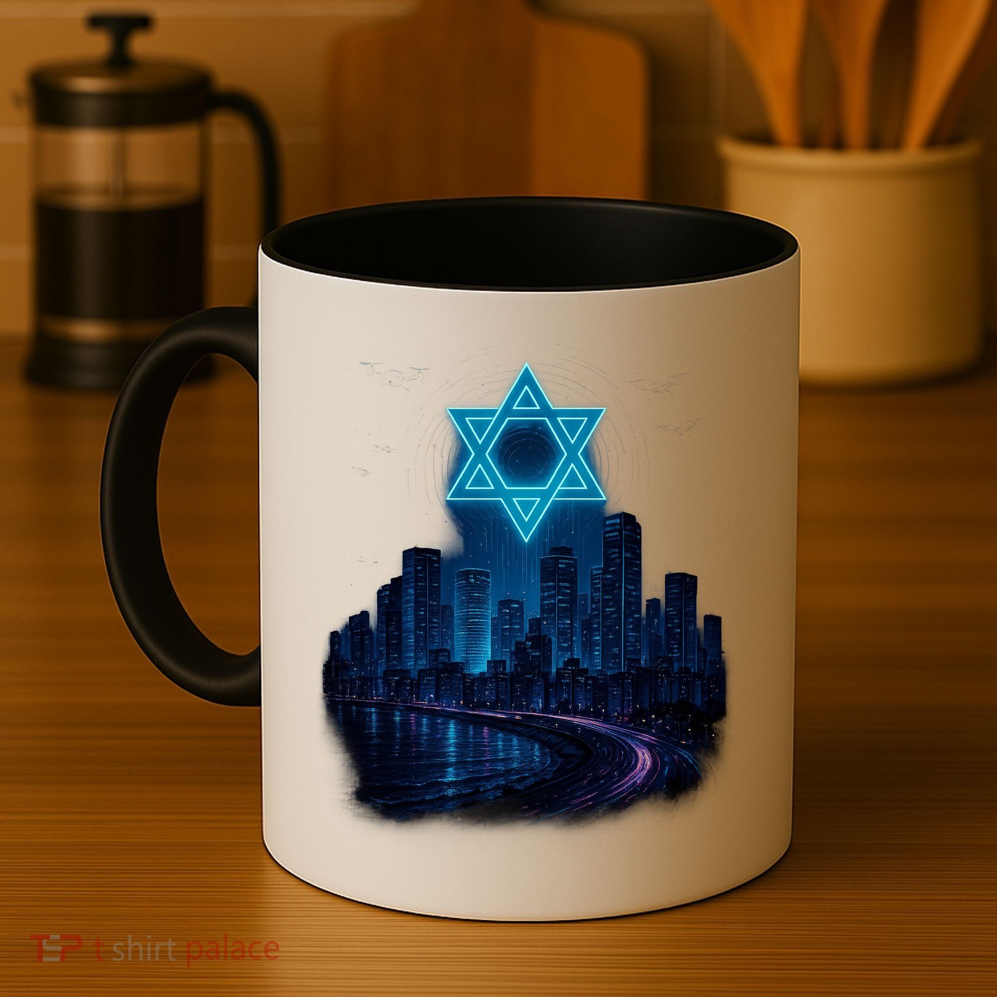 Tel Aviv Neon Futuristic Coffee Mug