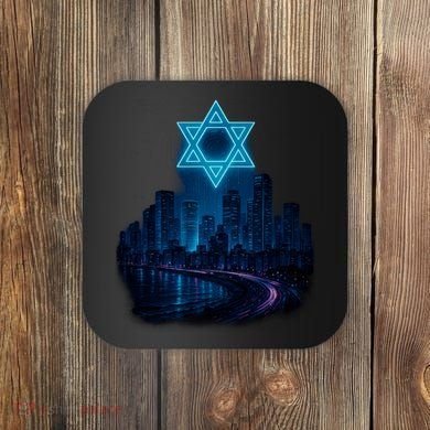 Tel Aviv Neon Futuristic Coaster