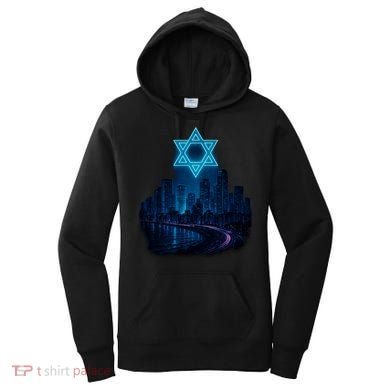 Tel Aviv Neon Futuristic Women's Hoodie
