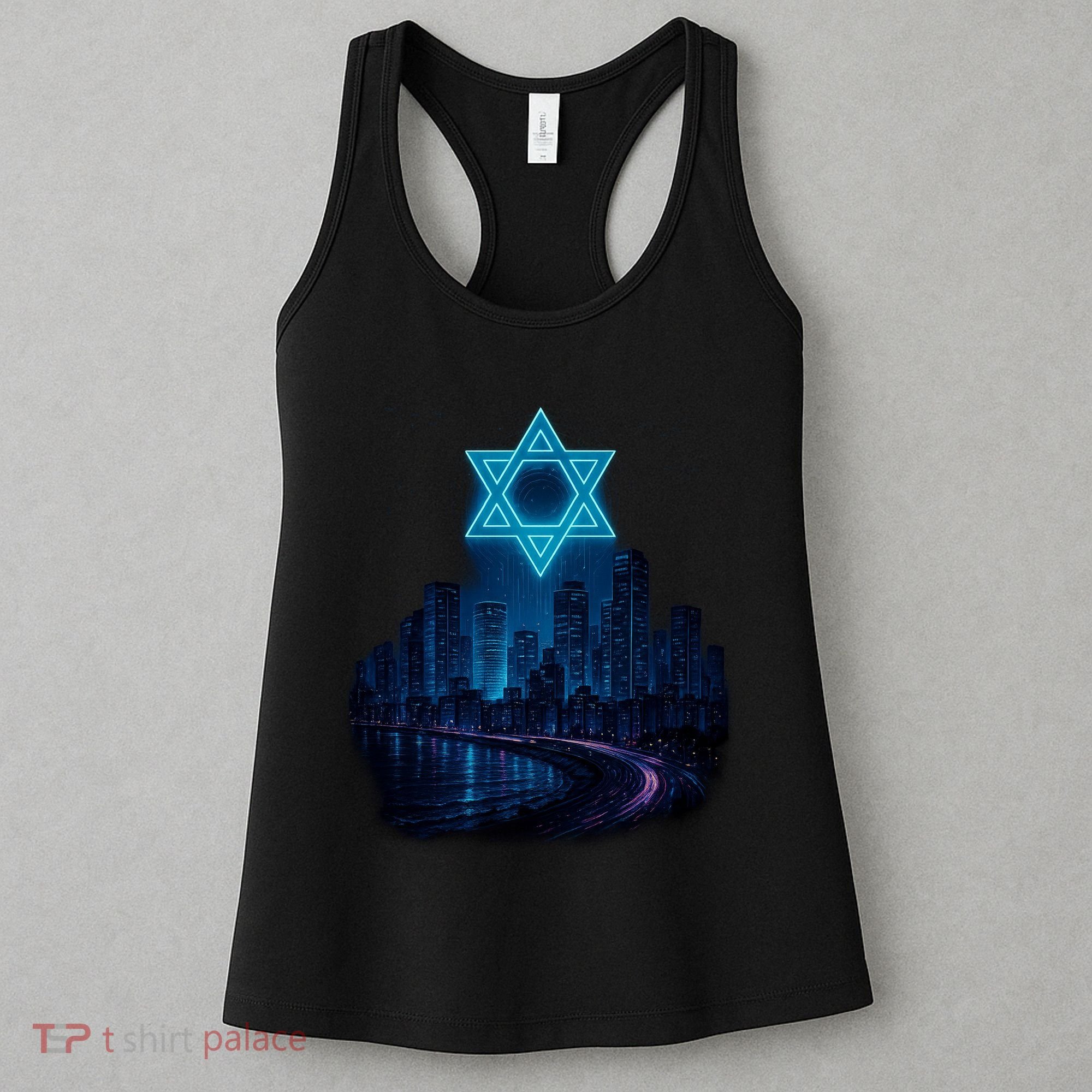 Tel Aviv Neon Futuristic Women's Tank Top
