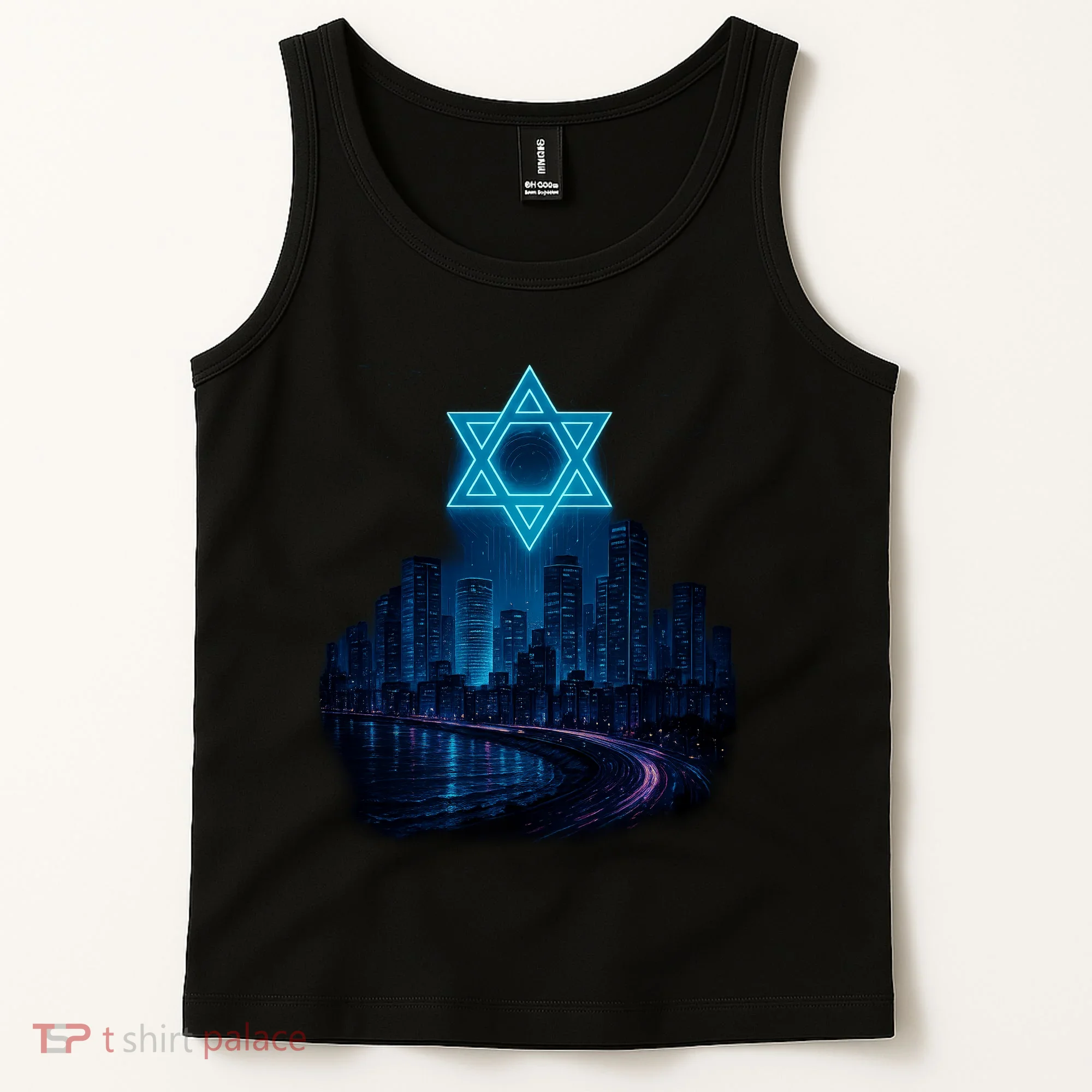 Tel Aviv Neon Futuristic Tank Top