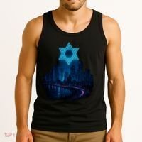 Tel Aviv Neon Futuristic Tank Top thumb 3