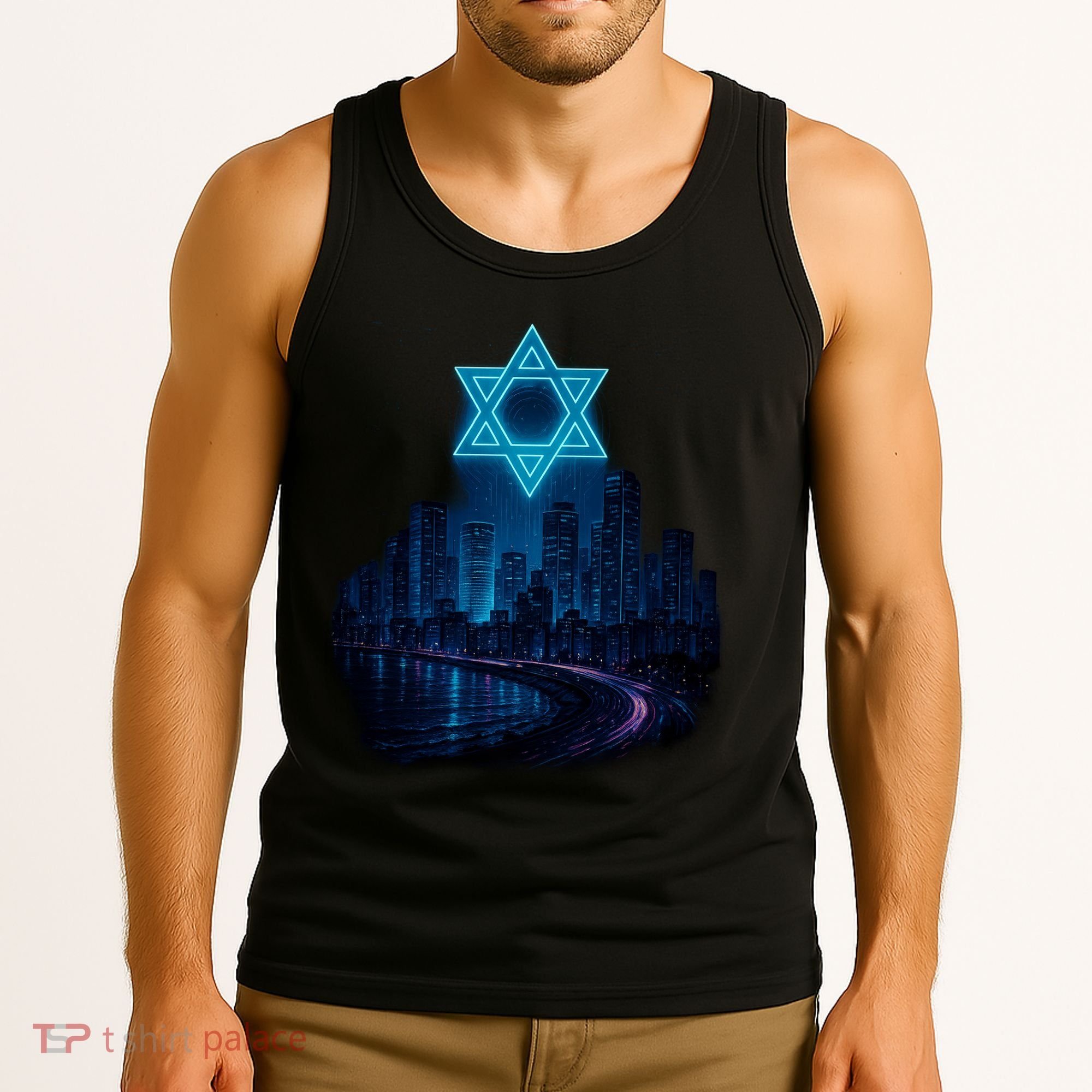 Tel Aviv Neon Futuristic Tank Top