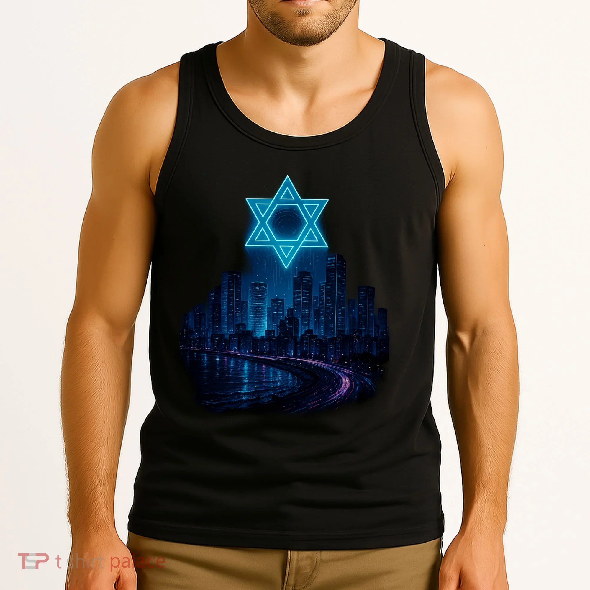 Tel Aviv Neon Futuristic Tank Top
