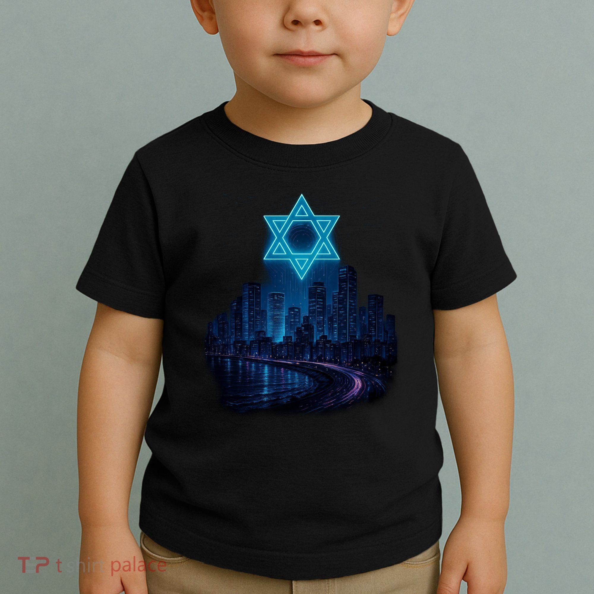 Tel Aviv Neon Futuristic Toddler T-Shirt