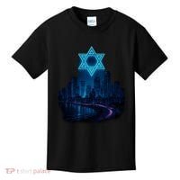 Tel Aviv Neon Futuristic Kids T-Shirt thumb 0