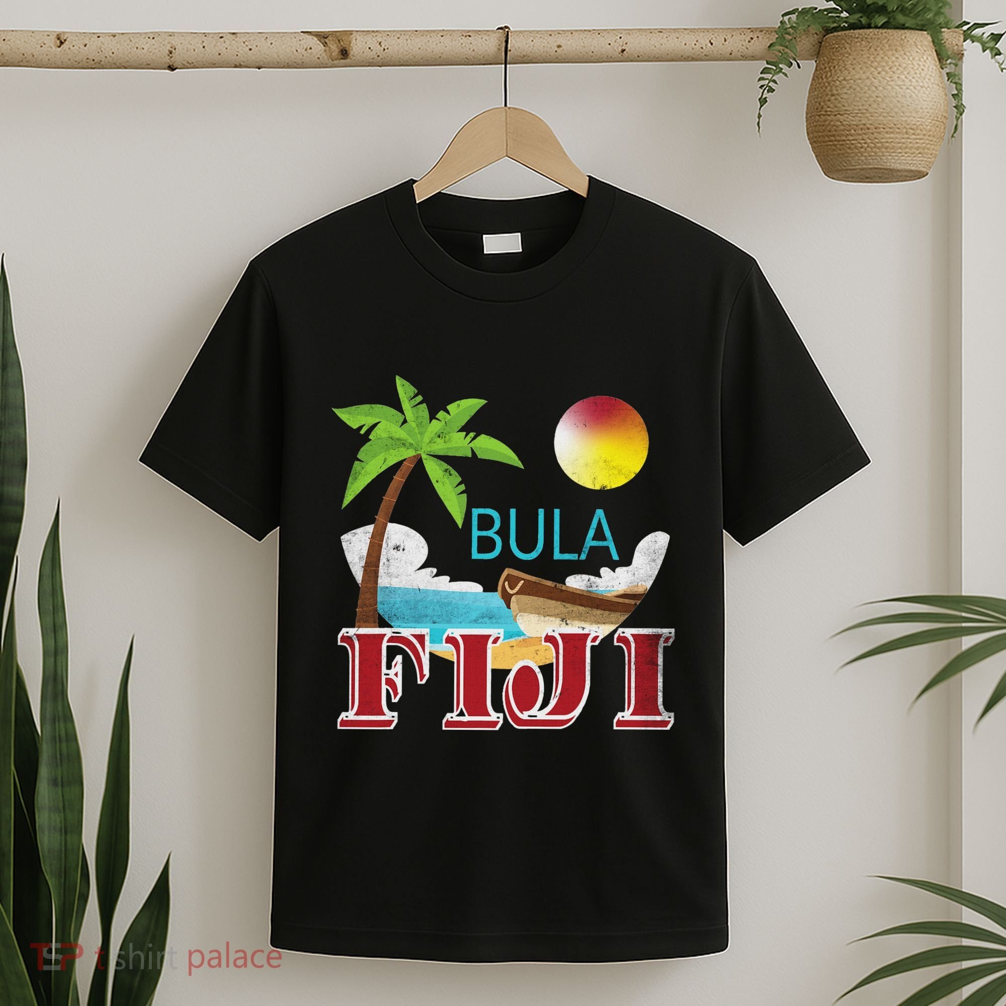 Tourist And Native Fiji Bula Vintage Grunge Vacation T-Shirt