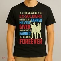 There Are No ExSoldiers Authentic Veteran US Veteran Motivational Slogan T-Shirt thumb 3