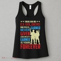 There Are No ExSoldiers Authentic Veteran US Veteran Motivational Slogan Women's Tank Top thumb 3