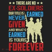 There Are No ExSoldiers Authentic Veteran US Veteran Motivational Slogan Hat thumb 2