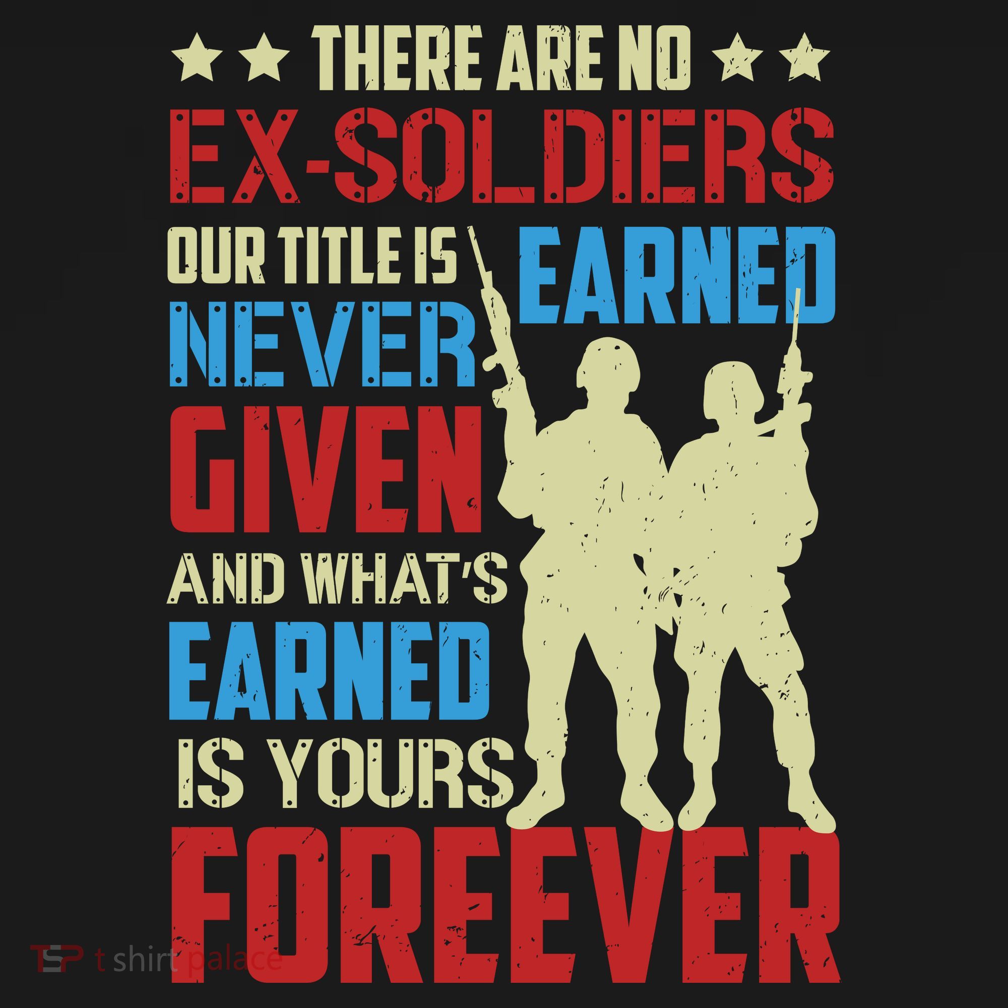 There Are No ExSoldiers Authentic Veteran US Veteran Motivational Slogan Kids Sweatshirt
