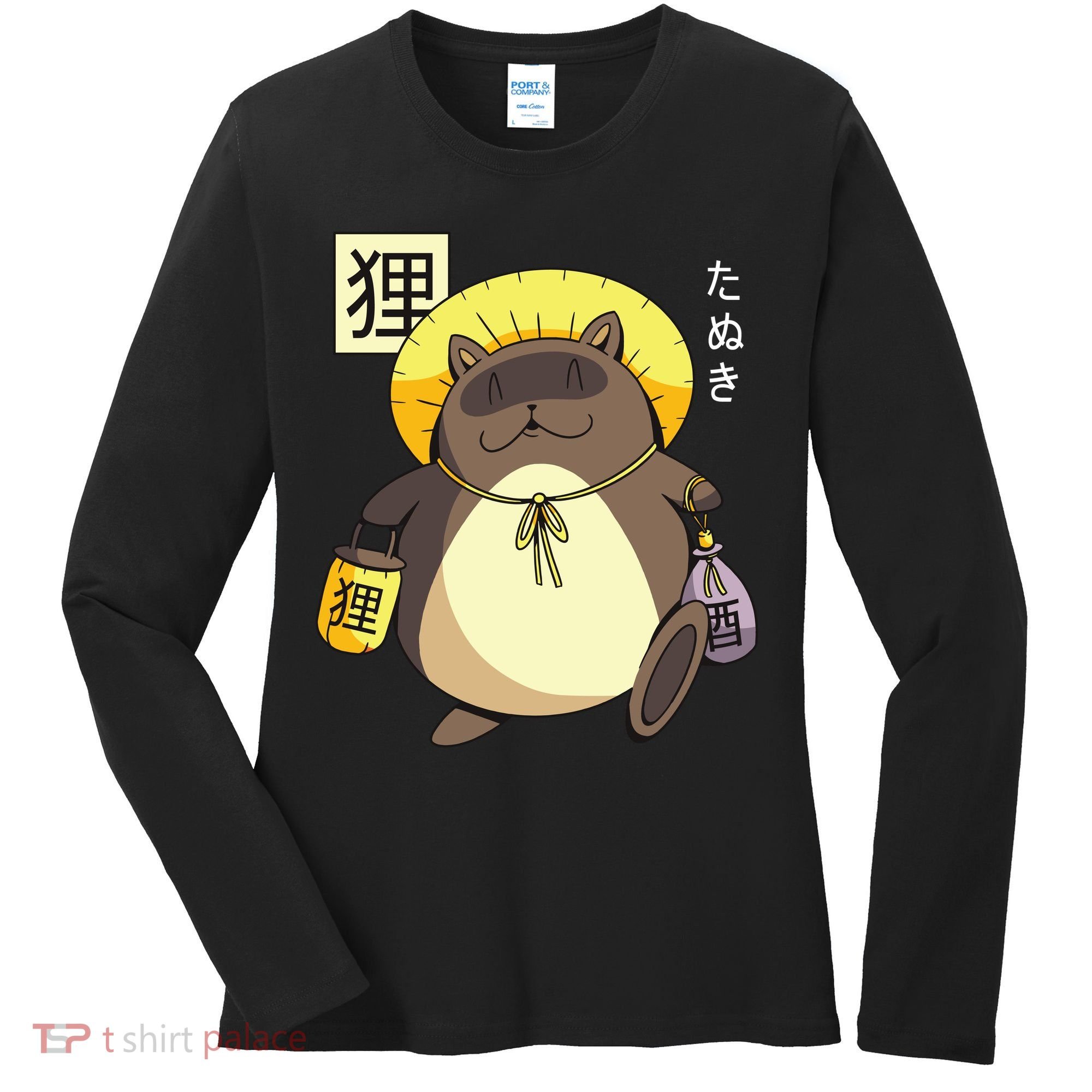 Tanuki Yokai Women's Long Sleeve Shirt