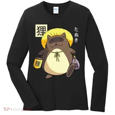 Tanuki Yokai Women's Long Sleeve Shirt
