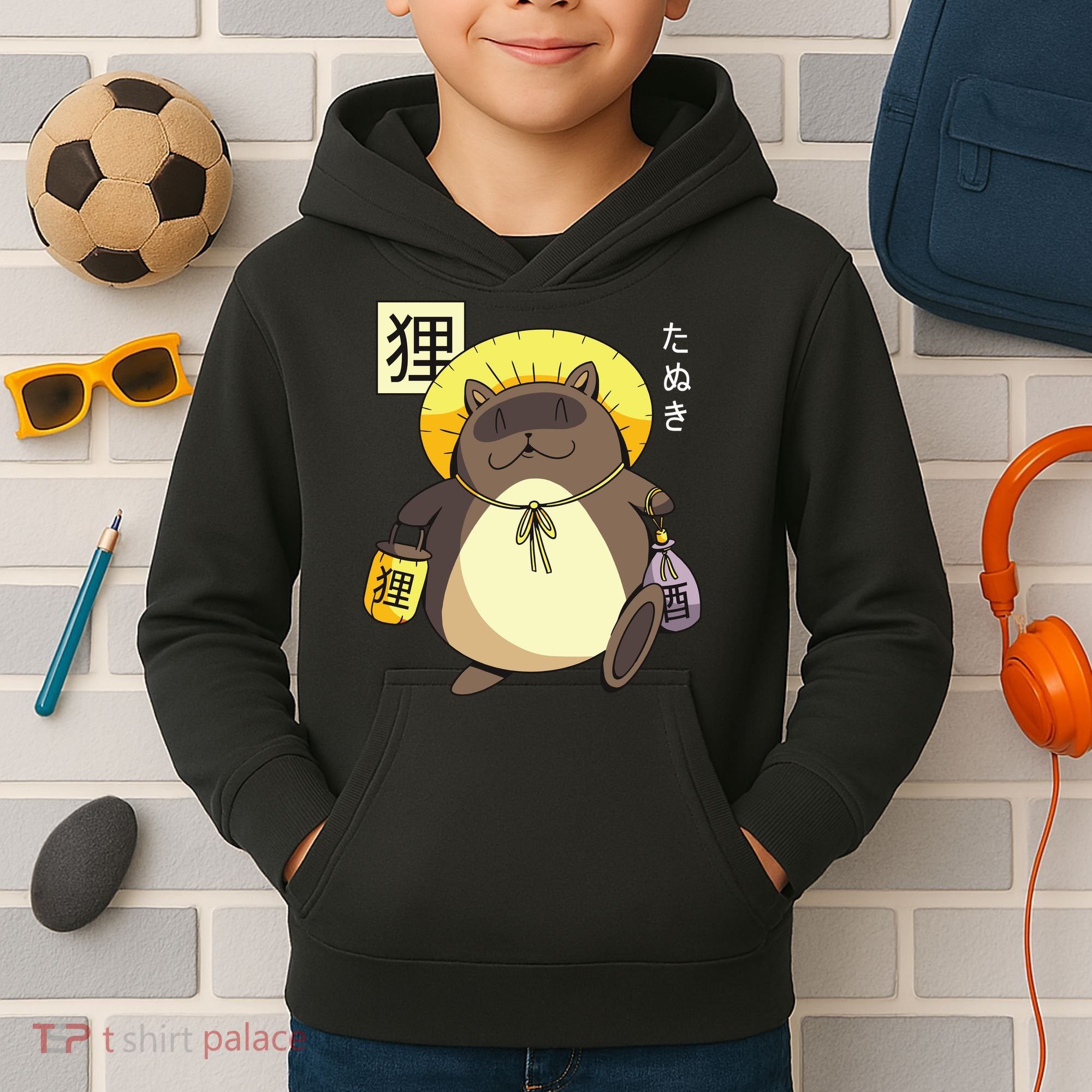 Tanuki Yokai Kids Hoodie