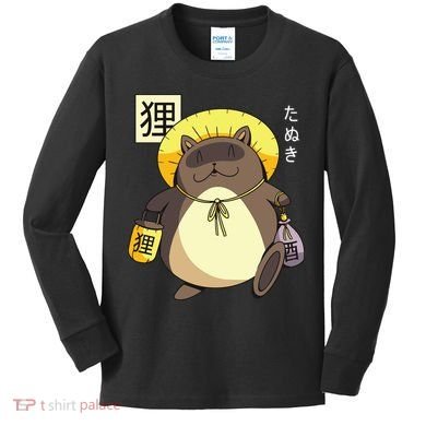 Tanuki Yokai Kids Long Sleeve Shirt