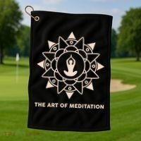 The Art Of Meditation Golf Towel thumb 1