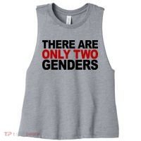 There Are Only Two Genders Women's Racerback Cropped Tank thumb 0