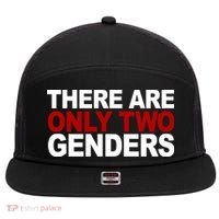 There Are Only Two Genders 7 Panel Mesh Trucker Snapback Hat thumb 0