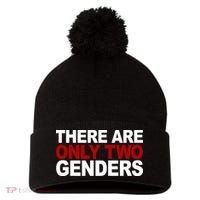 There Are Only Two Genders Pom Pom 12in Knit Beanie thumb 0
