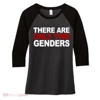 There Are Only Two Genders Women's Tri-Blend 3/4-Sleeve Raglan Shirt thumb 0