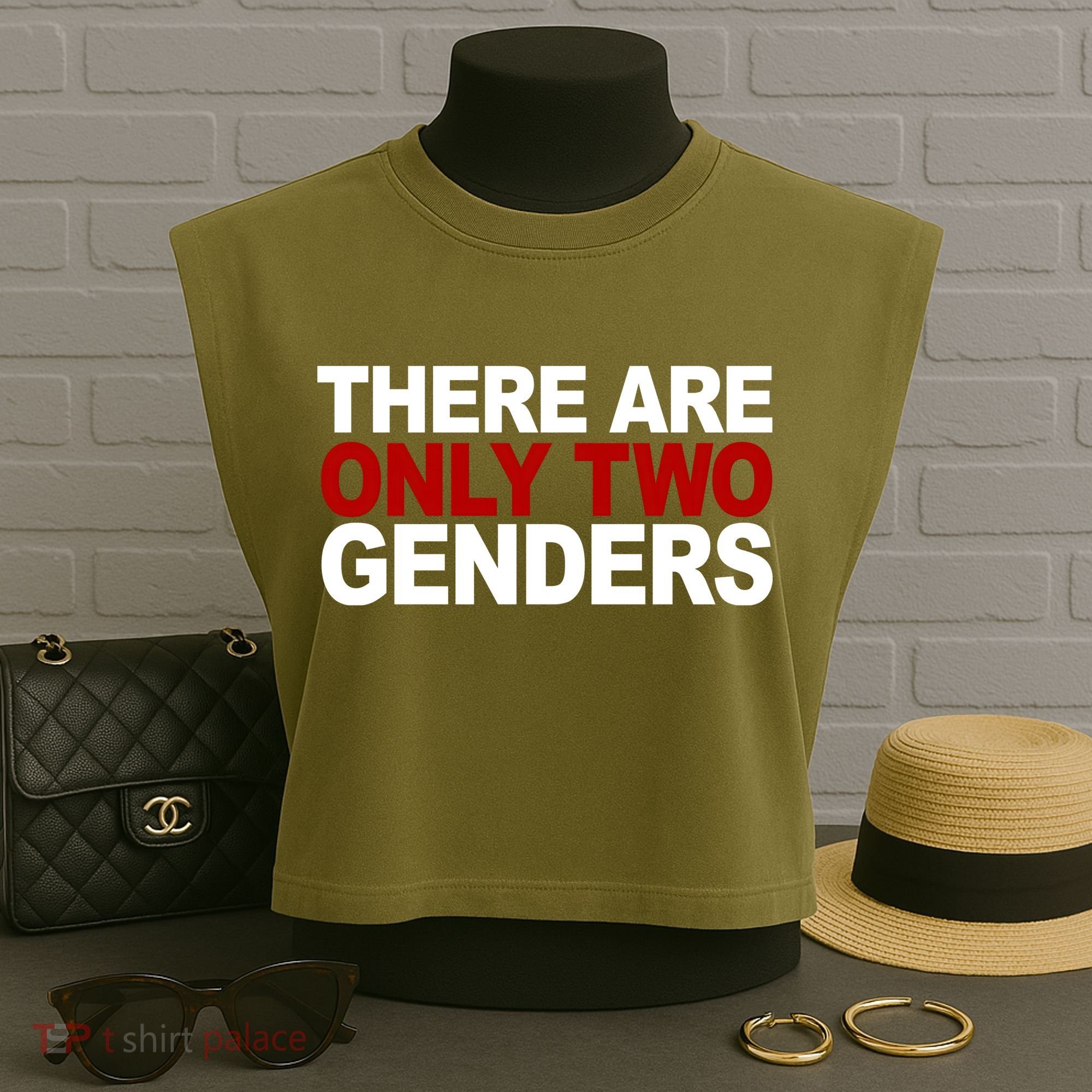 There Are Only Two Genders Garment-Dyed Women's Muscle Tee
