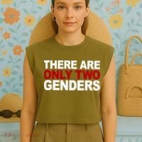 There Are Only Two Genders Garment-Dyed Women's Muscle Tee thumb 4
