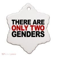 There Are Only Two Genders Ceramic Ornament thumb 0