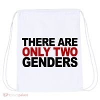 There Are Only Two Genders Drawstring Bag thumb 0