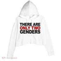 There Are Only Two Genders Crop Fleece Hoodie thumb 0