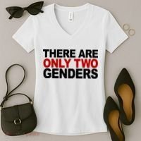 There Are Only Two Genders Women's V-Neck T-Shirt thumb 2