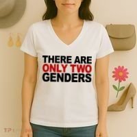 There Are Only Two Genders Women's V-Neck T-Shirt thumb 3