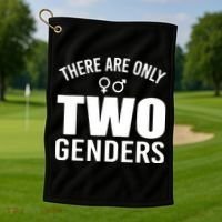 There Are Only Two Genders Gender Golf Towel thumb 1