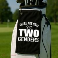 There Are Only Two Genders Gender Golf Towel thumb 2