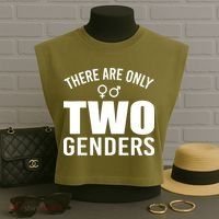 There Are Only Two Genders Gender Garment-Dyed Women's Muscle Tee thumb 3