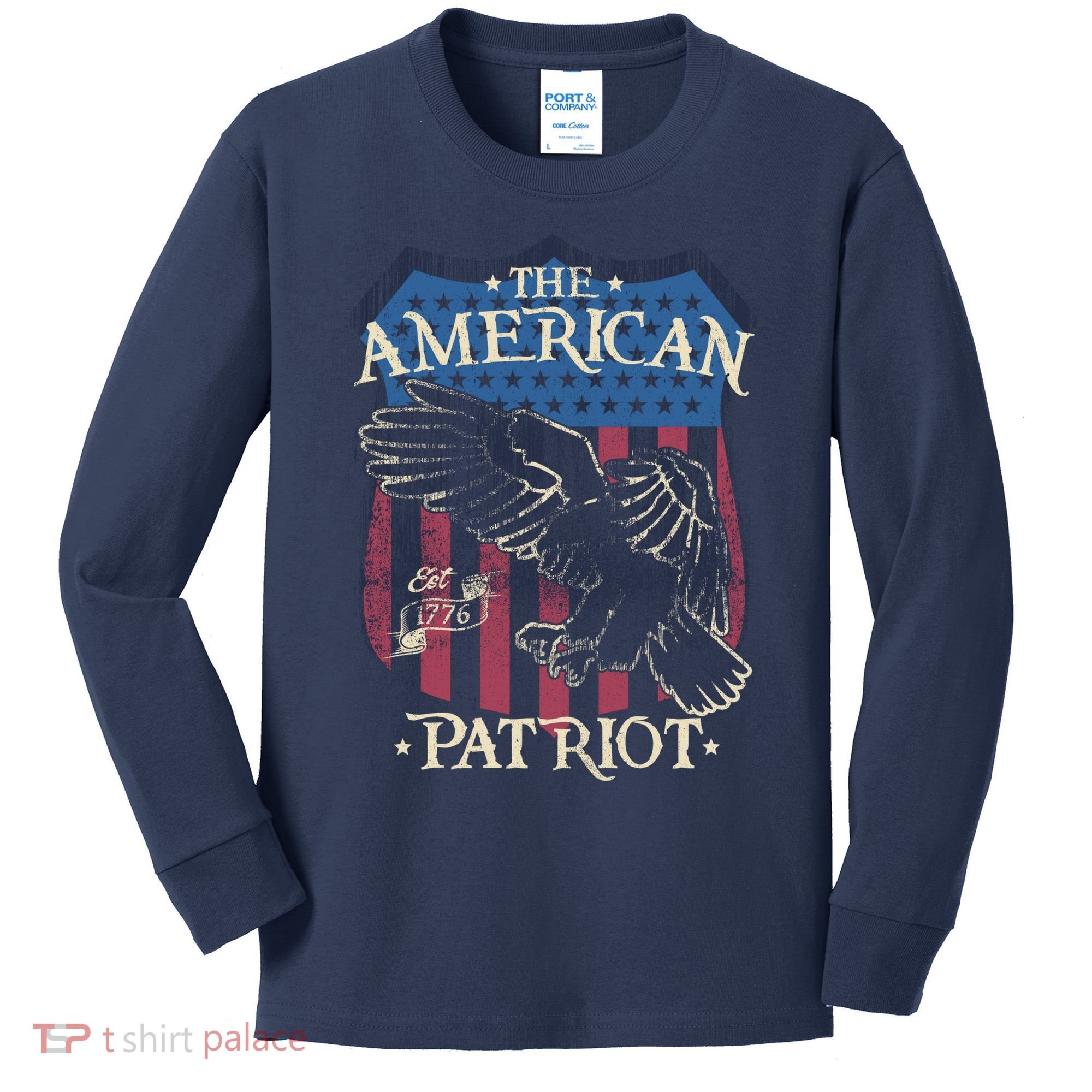 The American Patriot 1776 Kids Long Sleeve Shirt