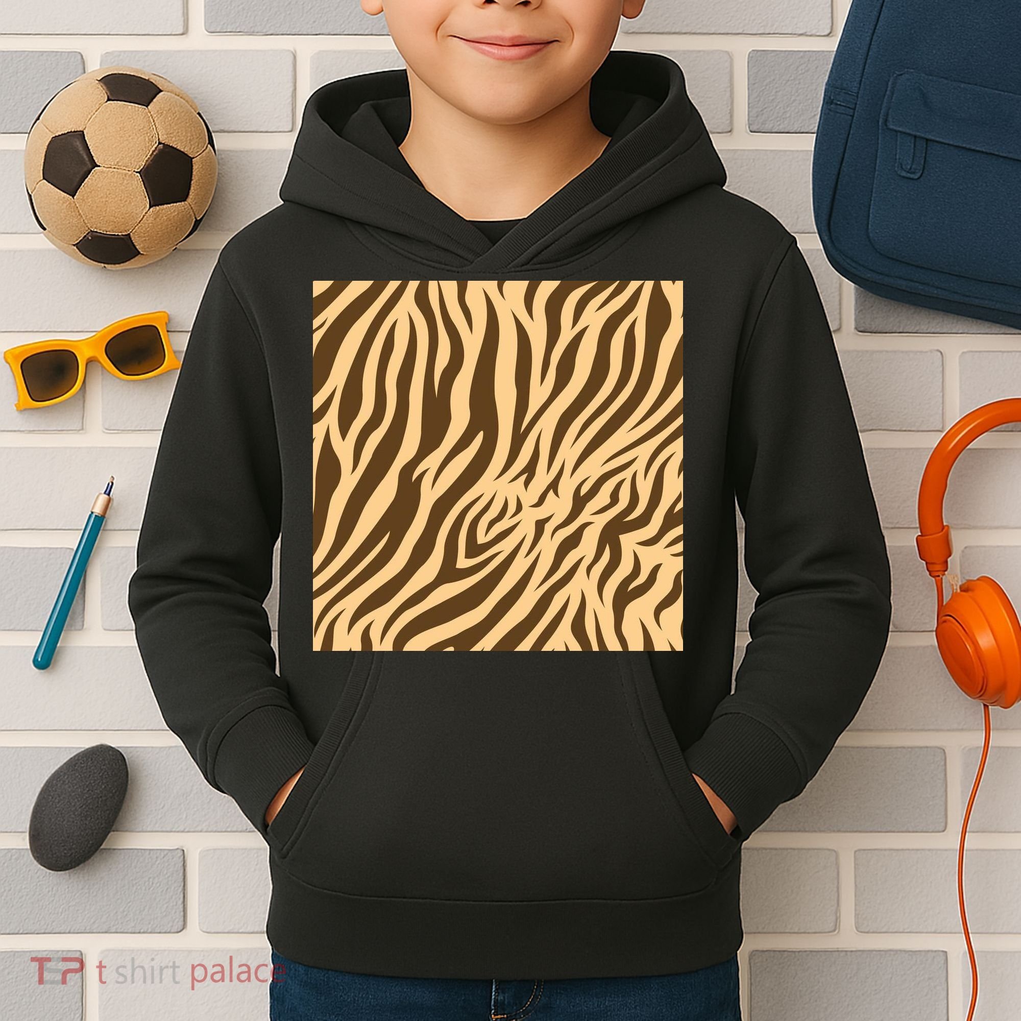 Tiger Animal Print Kids Hoodie