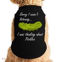 Thinking About Pickles Funny Saying Ferted Cucumber Gift Doggie Tank thumb 0