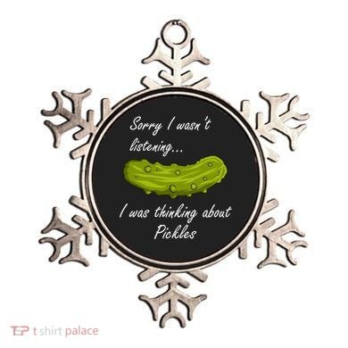 Thinking About Pickles Funny Saying Ferted Cucumber Gift Ornament