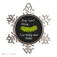 Thinking About Pickles Funny Saying Ferted Cucumber Gift Ornament thumb 0
