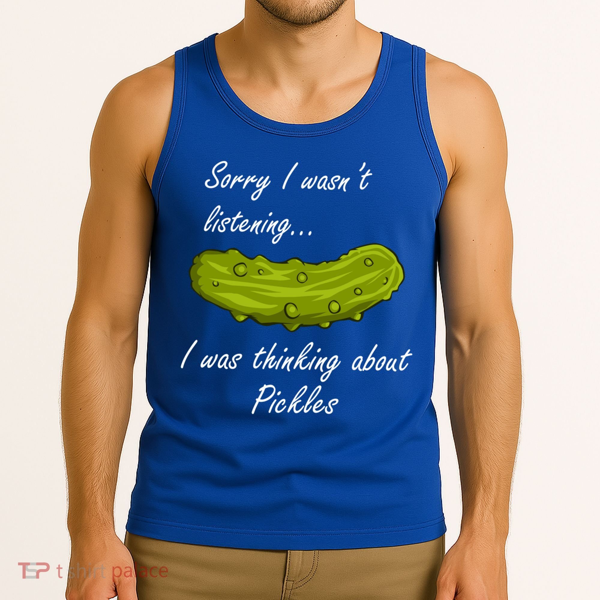 Thinking About Pickles Funny Saying Ferted Cucumber Gift Tank Top
