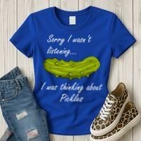 Thinking About Pickles Funny Saying Ferted Cucumber Gift Women's T-Shirt thumb 3