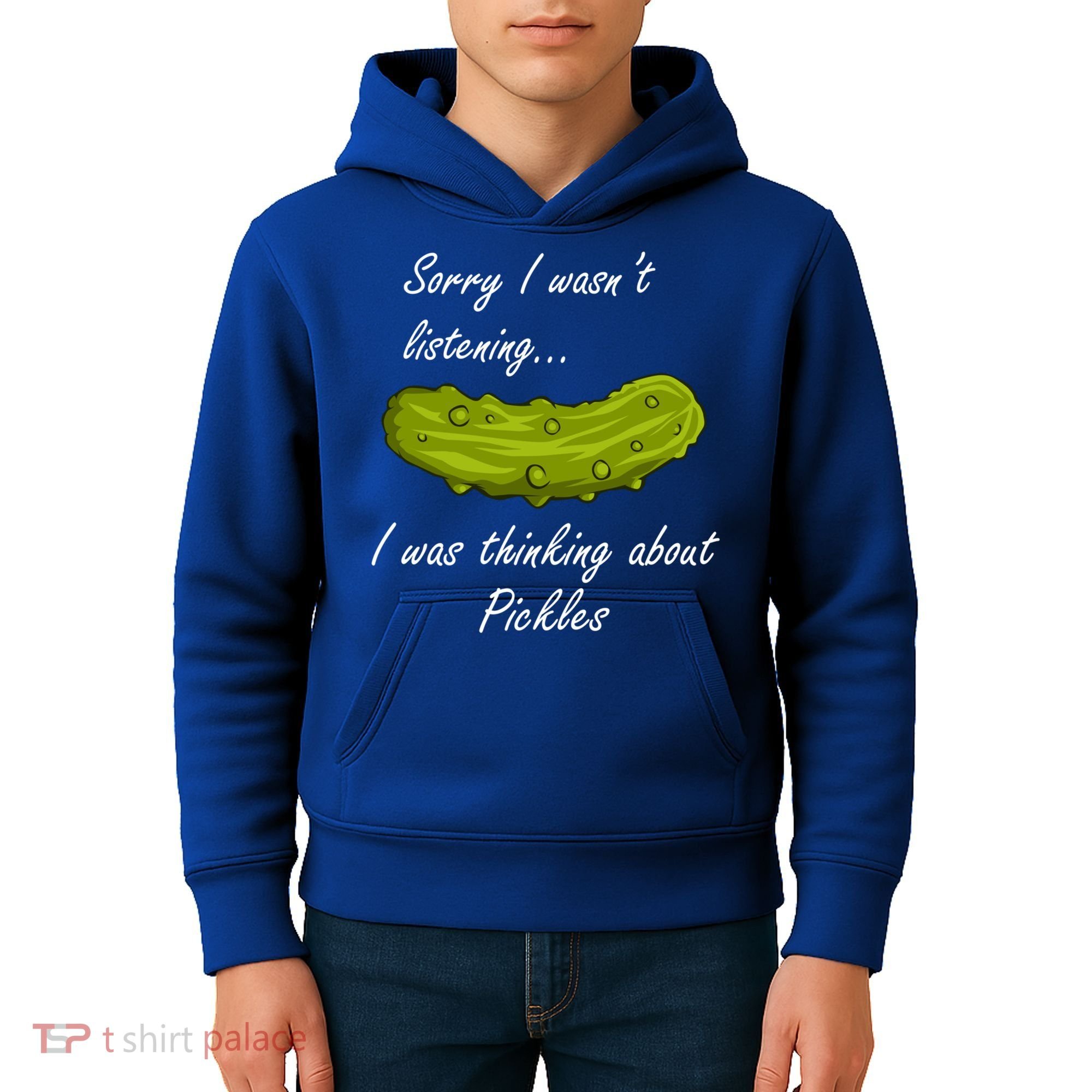 Thinking About Pickles Funny Saying Ferted Cucumber Gift Kids Hoodie